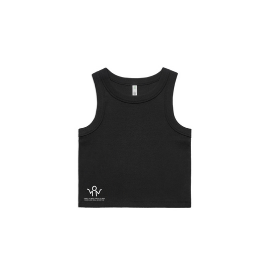 Womens Organic Rib Crop Tank